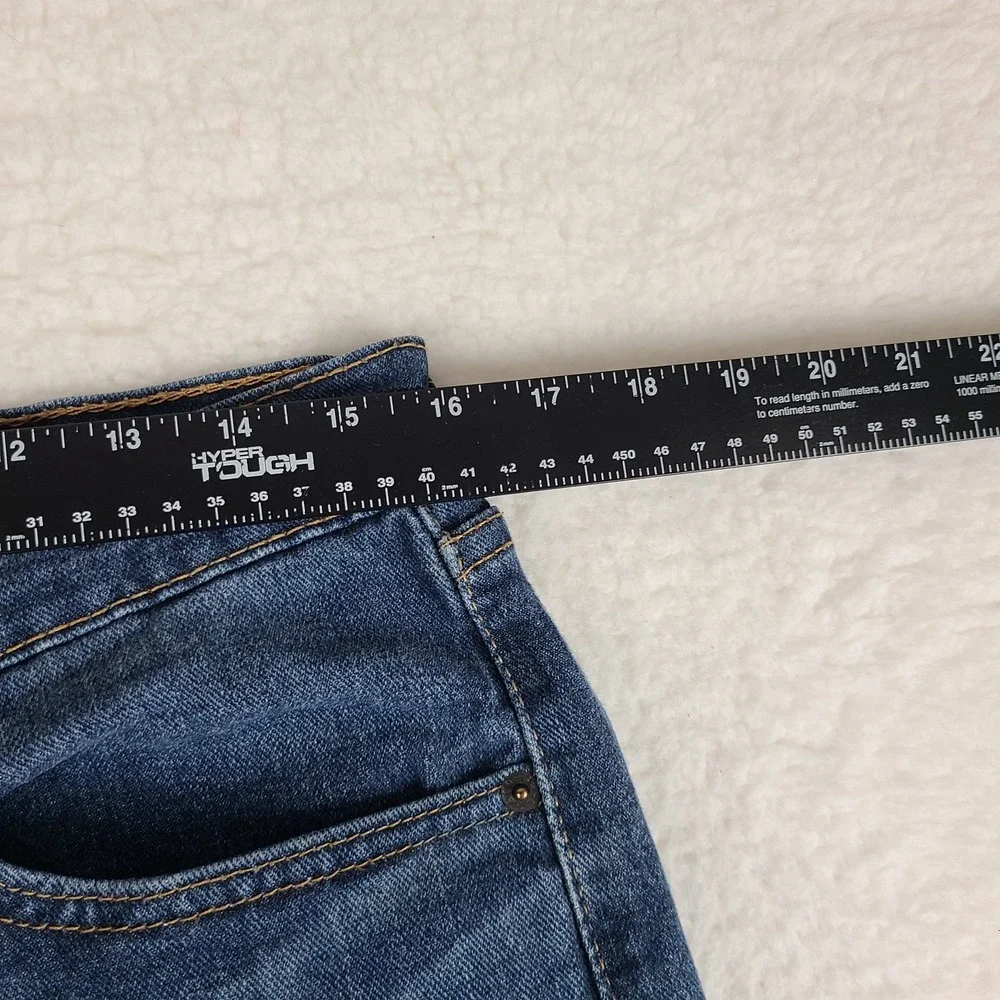 Levi's 505 Jeans Mens 32x32 Blue Regular Fit Straight Leg Dark Wash Denim